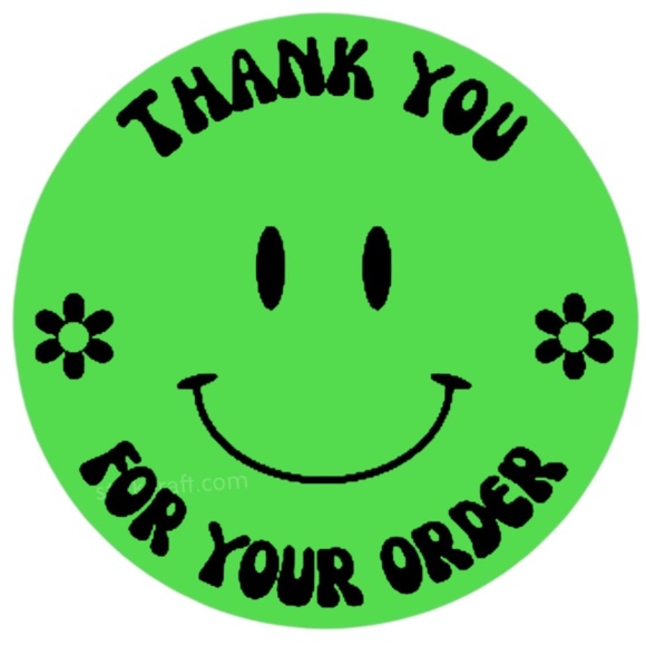 100 Thank You Stickers for your order 2in round Shipping Supplies NWT poshmark - Picture 10 of 15